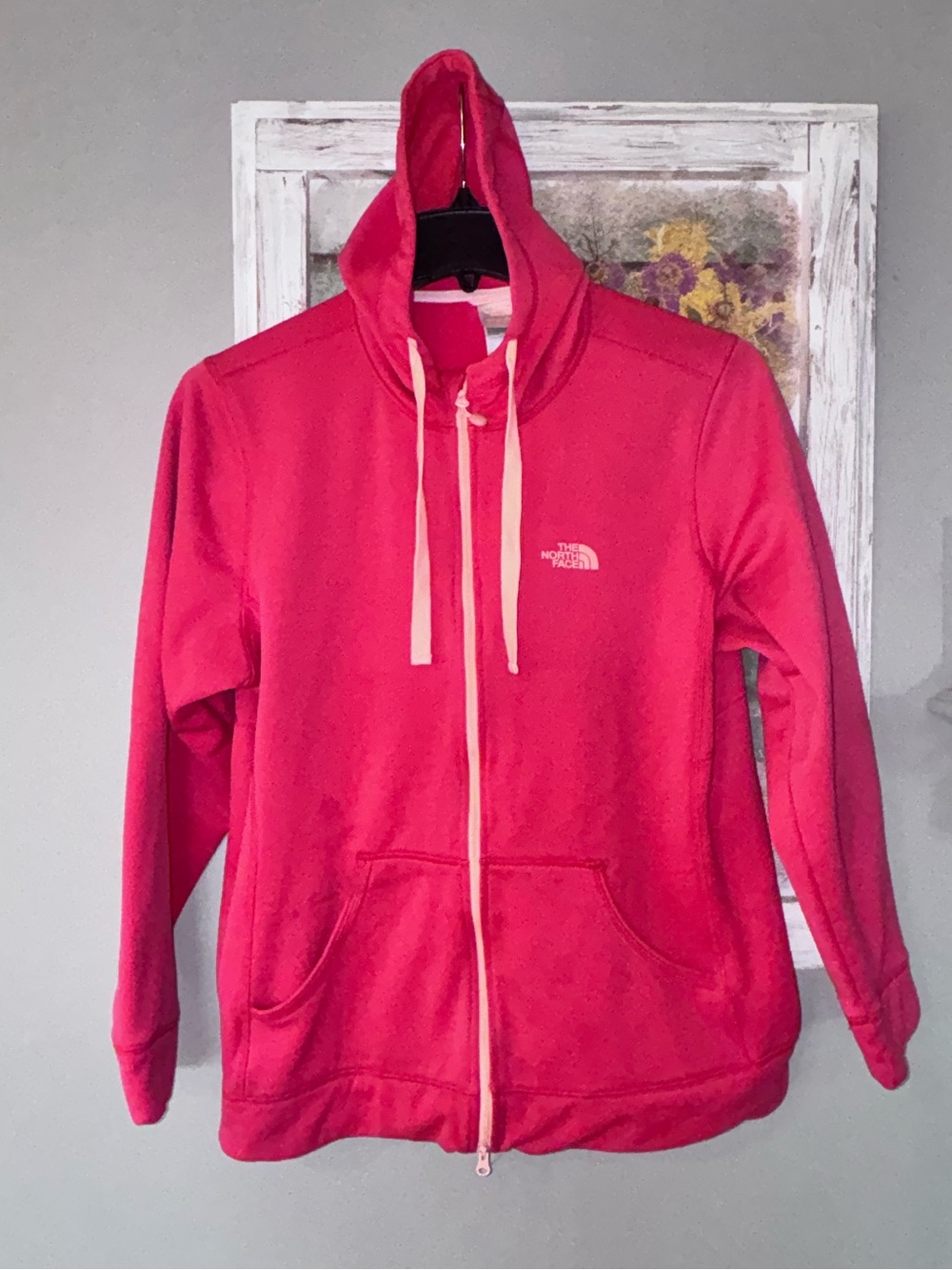 The North Face Women’s Pink Full Zip Hoodie Sweatshirt Size XL